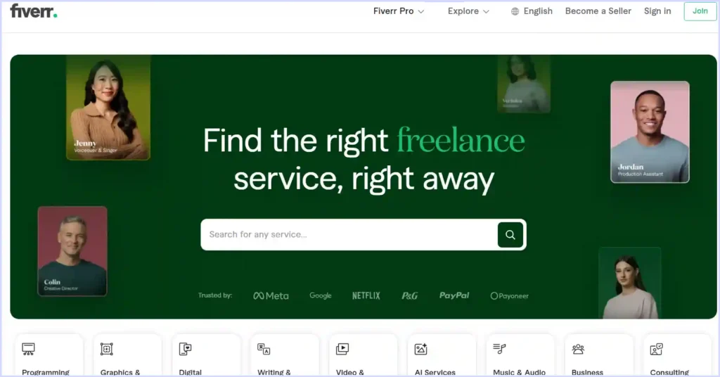 Fiverr Website Screenshot